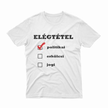 ELÉGTÉTEL férfi póló fehér