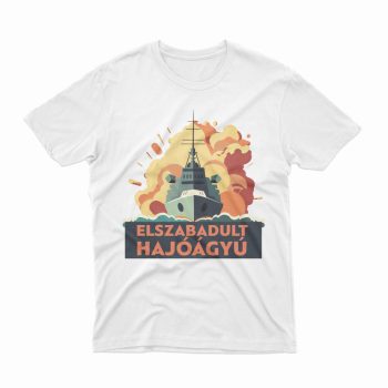 ELSZABADULT HAJÓÁGYÚ férfi póló fehér