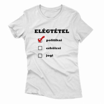 ELÉGTÉTEL női póló fehér