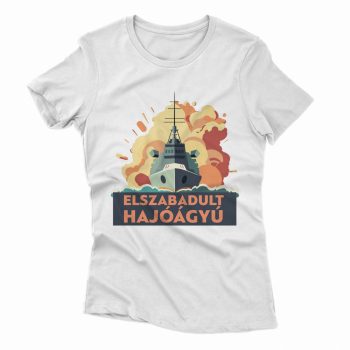 ELSZABADULT HAJÓÁGYÚ női póló fehér