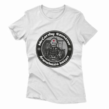 MCCARTHY SZENÁTOR ÁRAMELOSZTÓ INTÉZET női póló fehér
