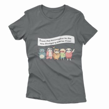 SZABAD. MACIK női póló szürke