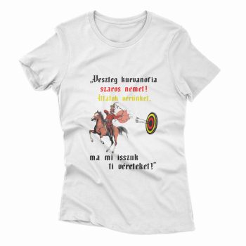 VESZTEG KURVANŐFIA női póló fehér