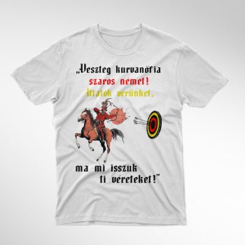 VESZTEG KURVANŐFIA férfi póló fehér