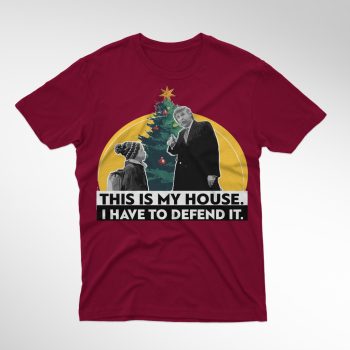 THIS IS MY HOUSE férfi póló bordó