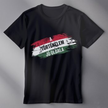 A TÖRTÉNELEM JÓ OLDALA női fekete póló