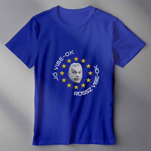 JÓ VIBE-OK, ROSSZ VIBE-OK kék női póló